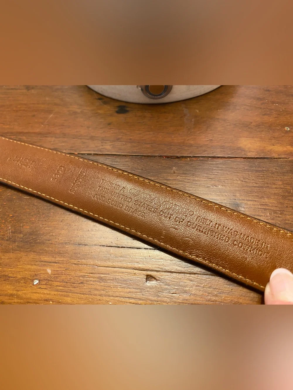 Vintage Coach Brown Leather Men’s Belt with Gold Buckle